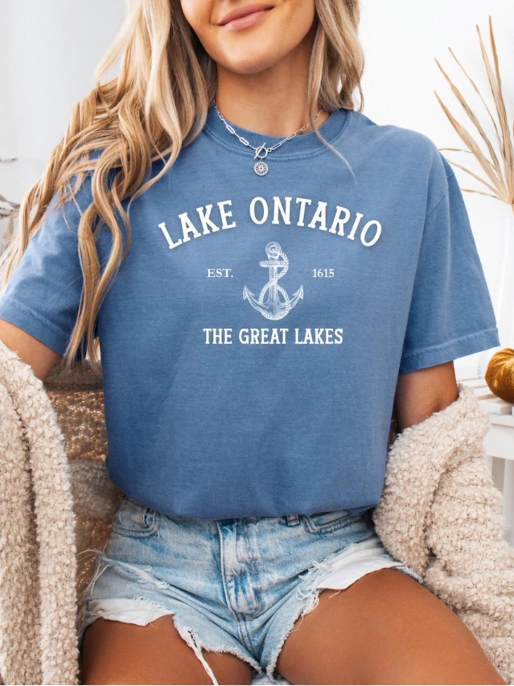 Lake Ontario Est 1615 Shirt, Lakes Vintage Tee, The Great Lakes Comfort Color